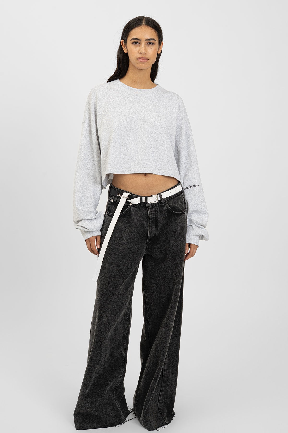 bp ICONIC 009 Crop Long Tee Grey
