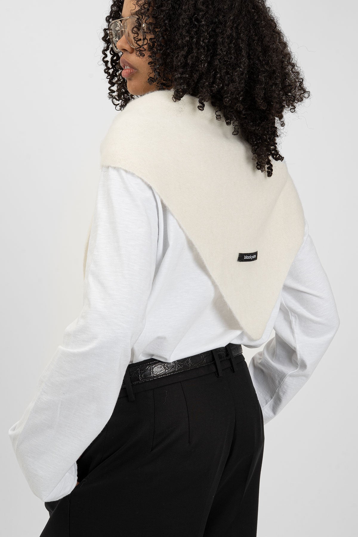 TRIANGLE Maxi Scarf Cream