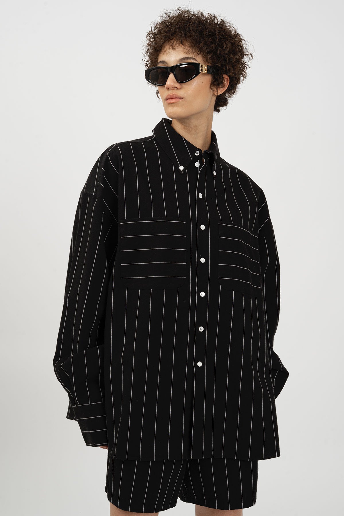 BRINO Shirt Black Striped