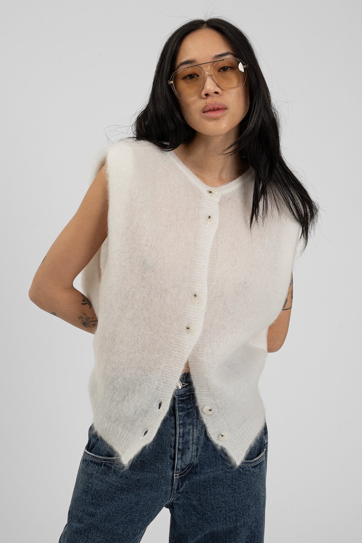 AYA Cardigan White