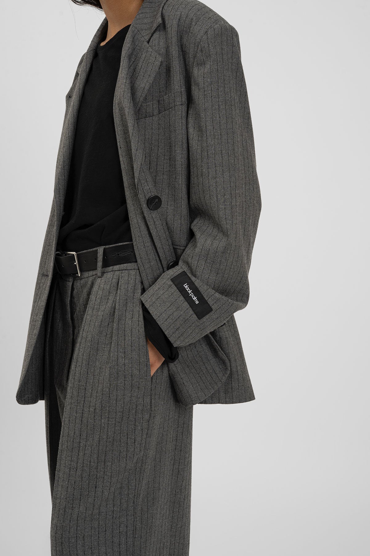 BENJA Blazer Pinstripe Grey