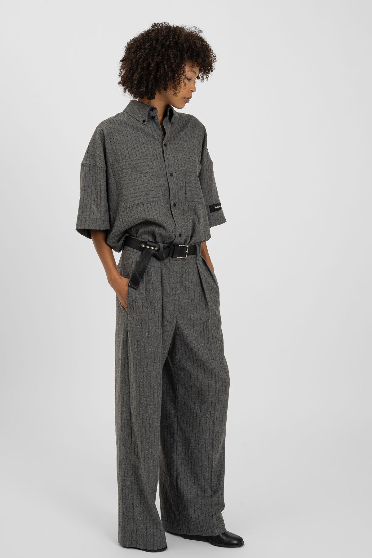 BENJA Flares Pinstripe Grey