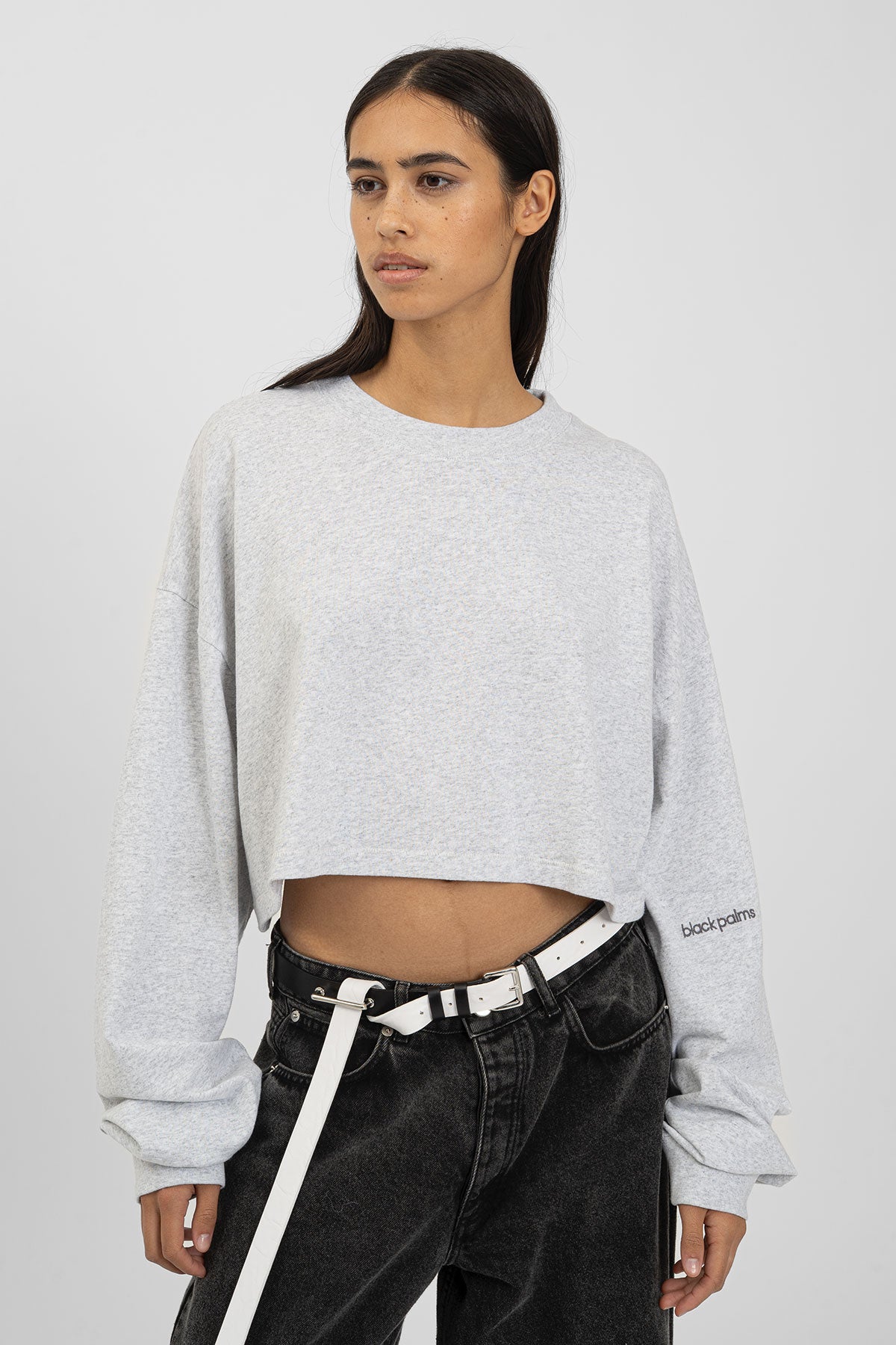 bp ICONIC 009 Crop Long Tee Grey
