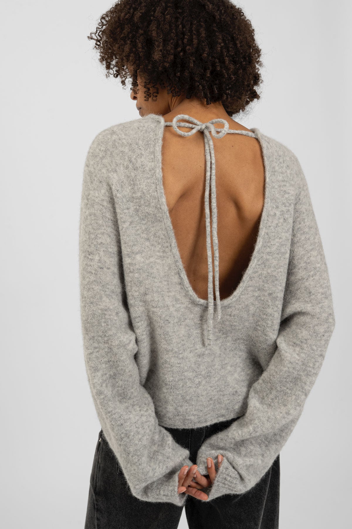 Yuna　グレーニット YUNA Sweater Light Grey