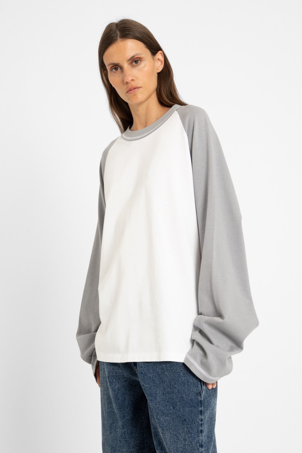 bp ICONIC 033 Baseball Long Tee Smoke Blue