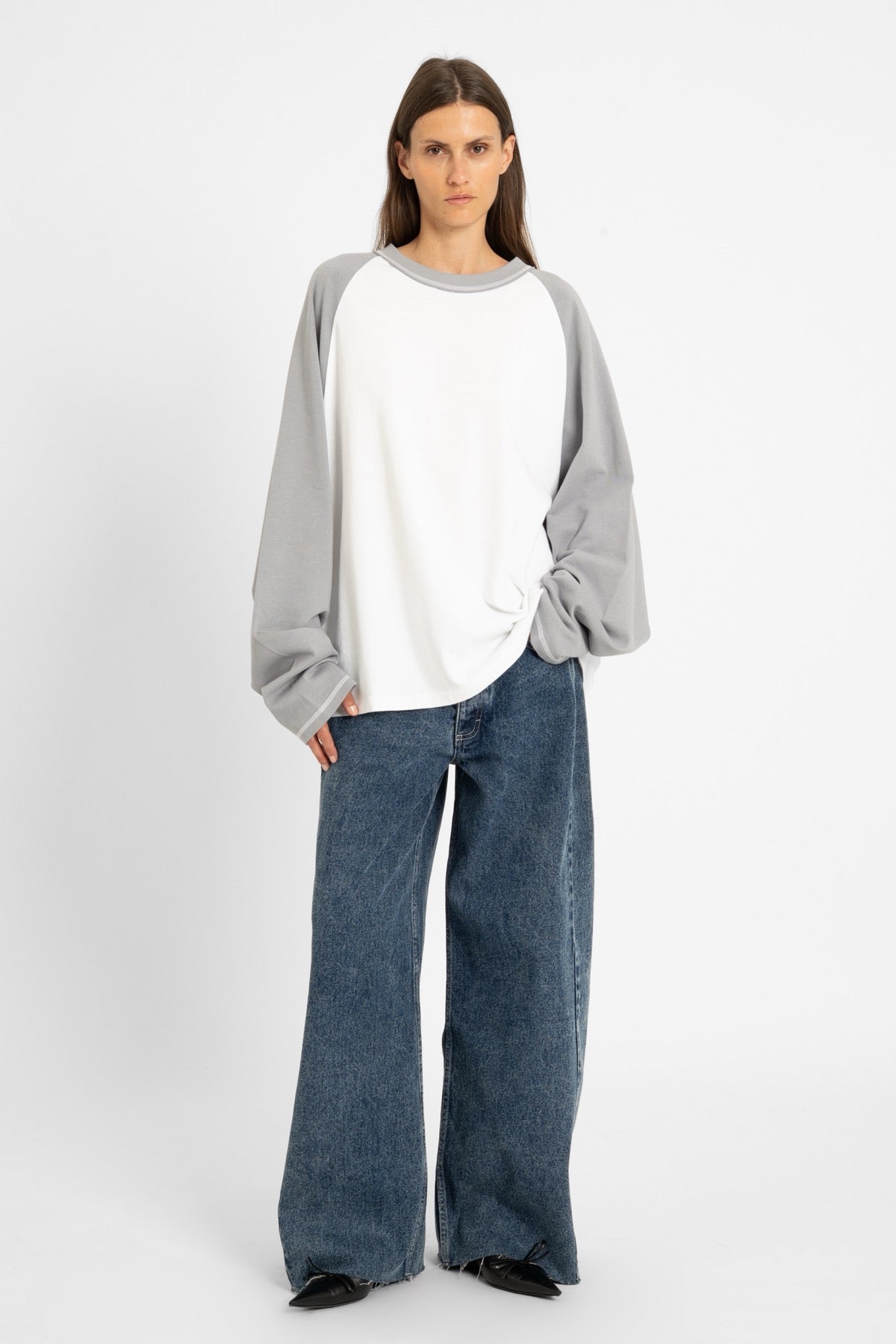 bp ICONIC 033 Baseball Long Tee Smoke Blue