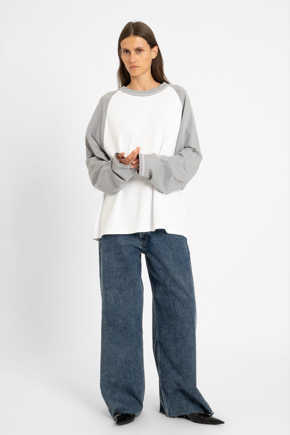 bp ICONIC 033 Baseball Long Tee Smoke Blue