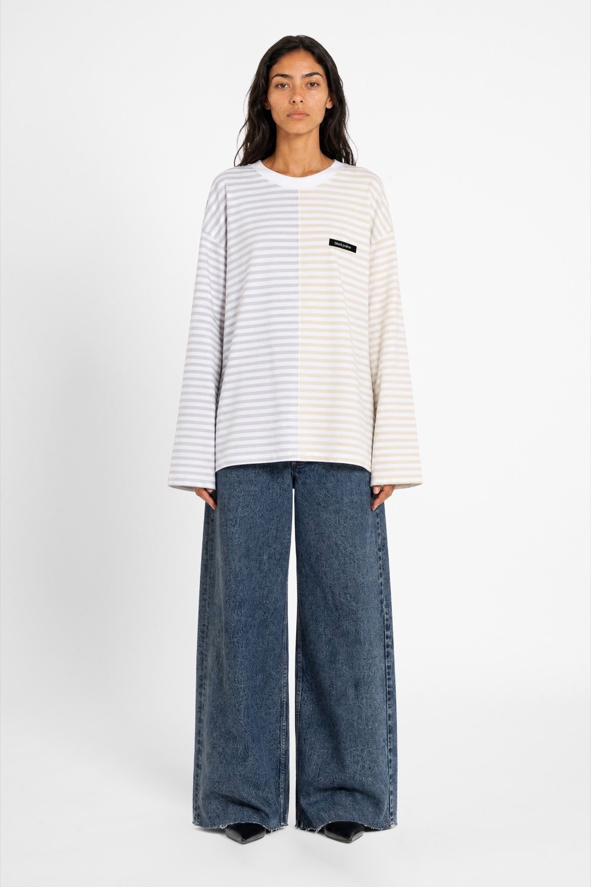 bp ICONIC 003 Long Tee Smoke Blue Stripe