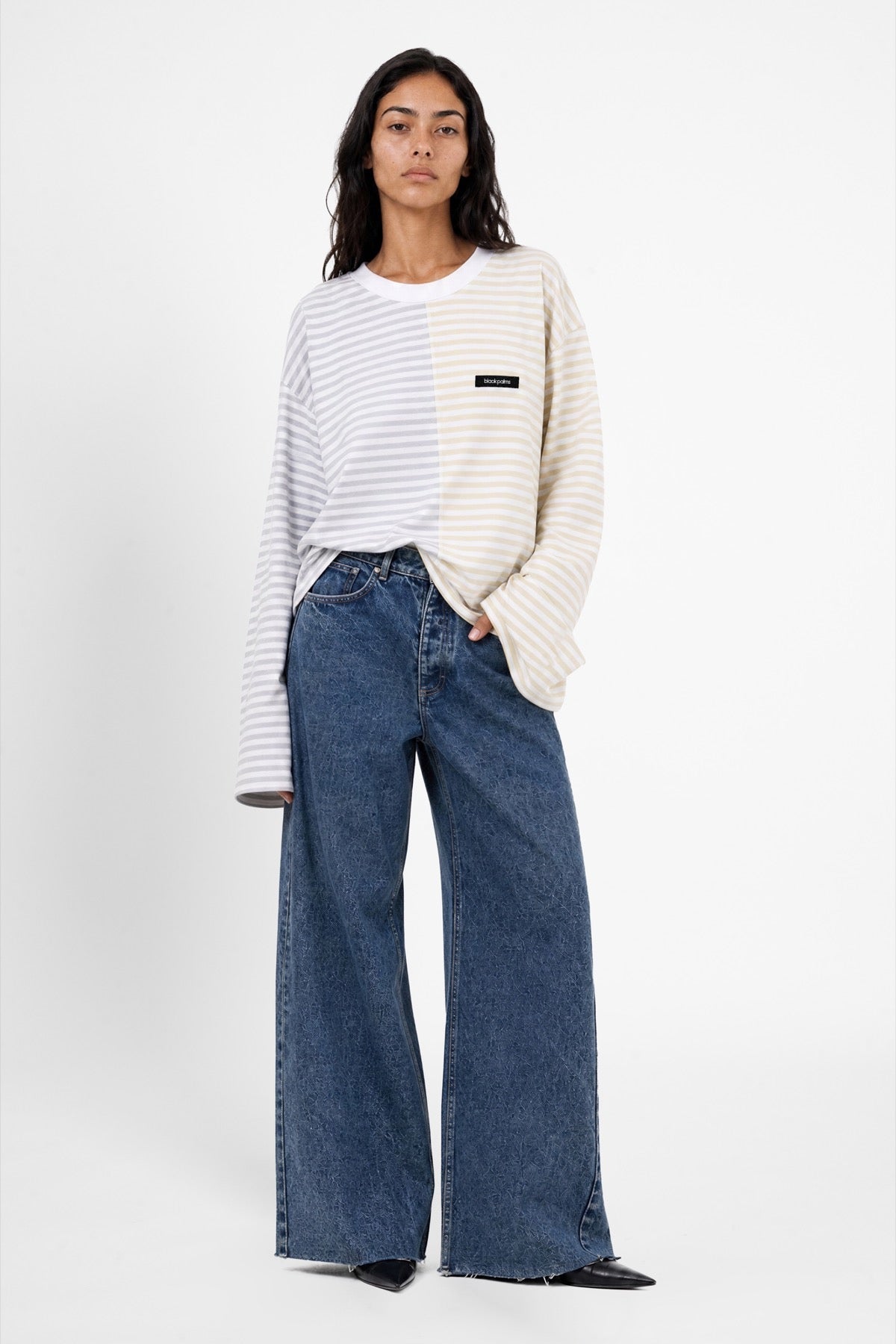 bp ICONIC 003 Long Tee Smoke Blue Stripe