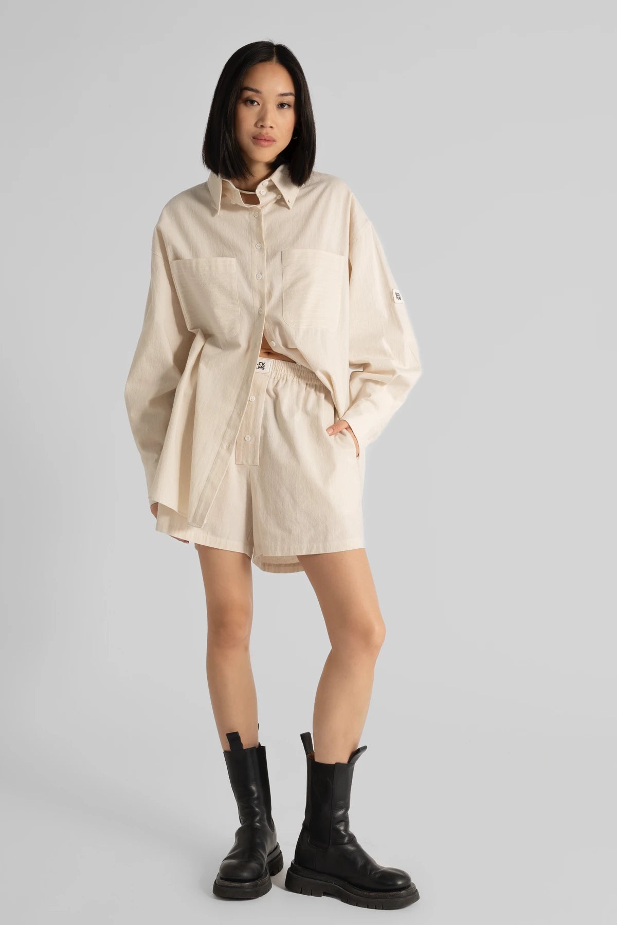 BRINO Shorts Cream Striped