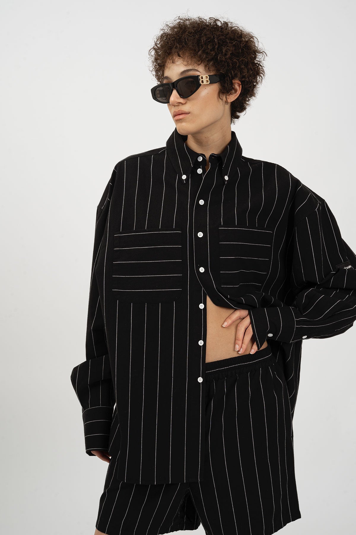 BRINO Shirt Black Striped
