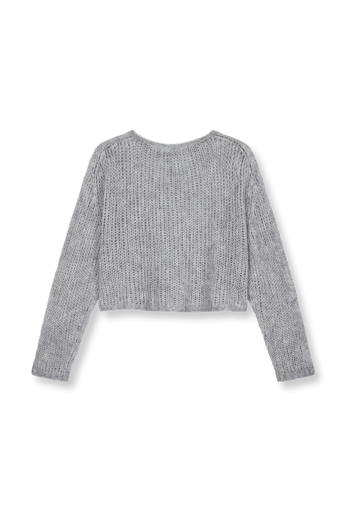 STEPHL Cropped Sweater Light Grey