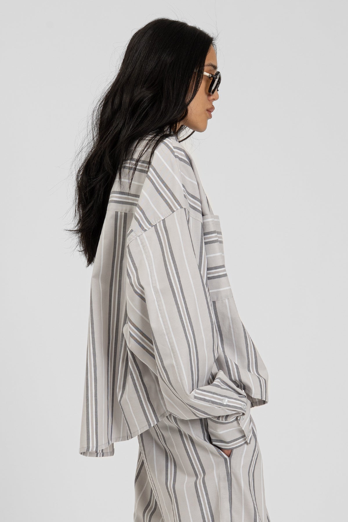 KIANY Shirt Grey Striped