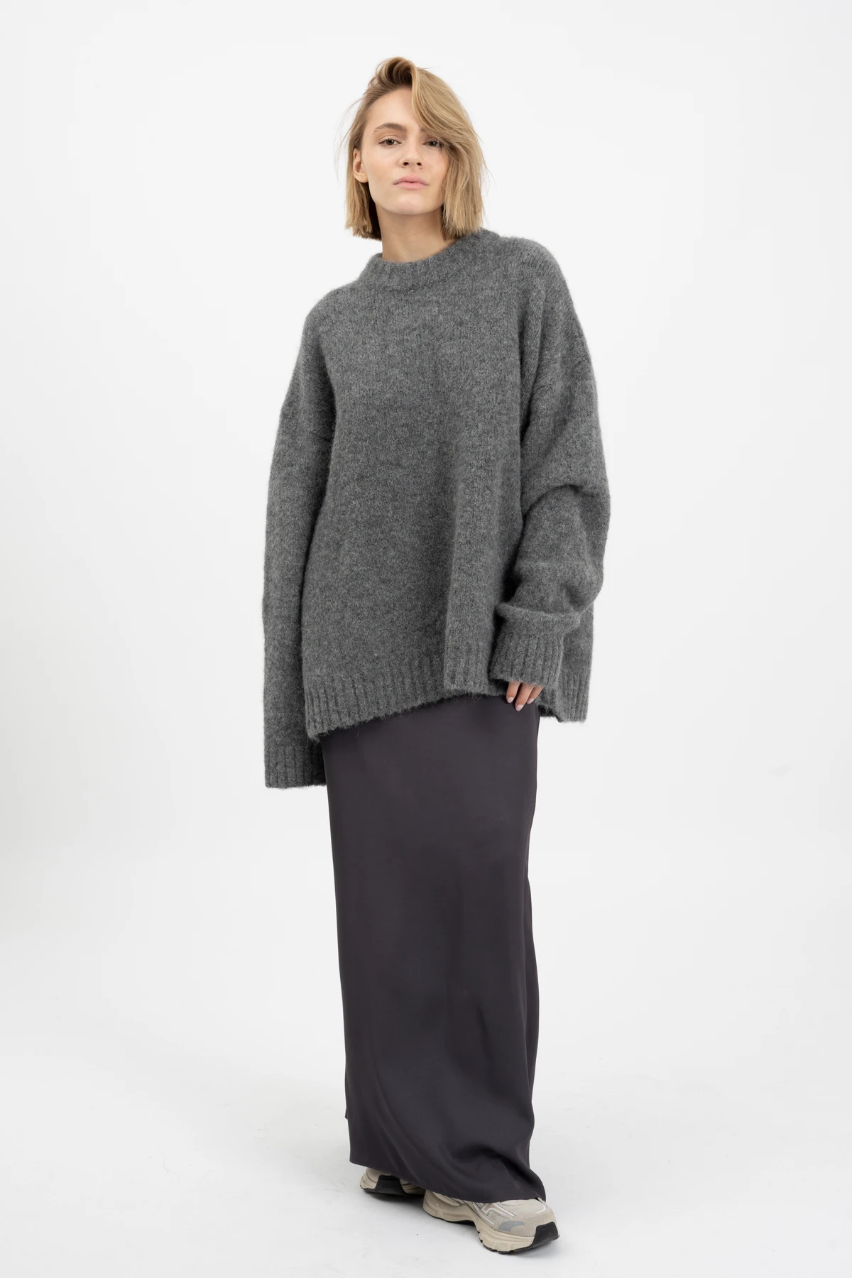 KELLY Sweater Grey - black palms the label EN