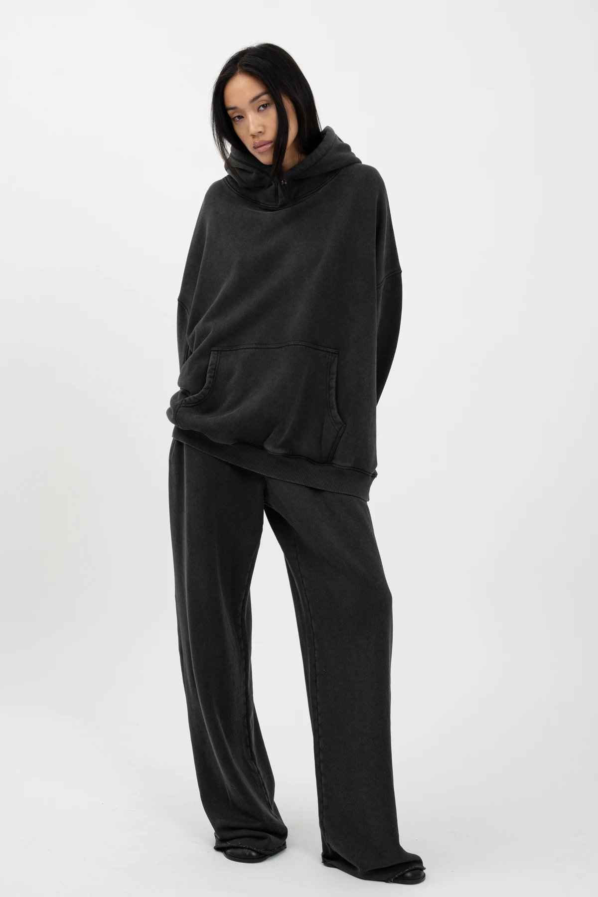 Black hoodie and pants online