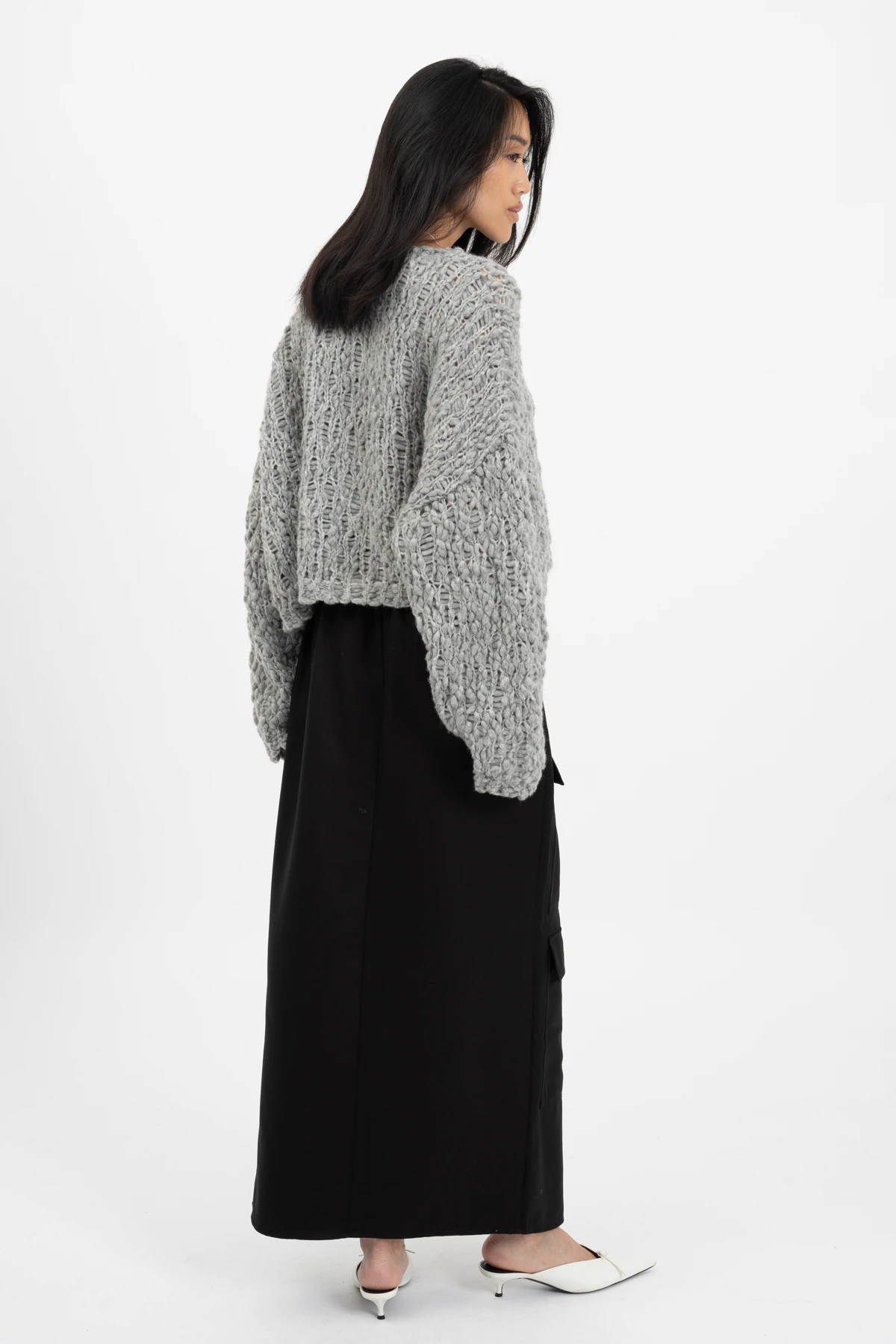 STEPHL Cropped Sweater Grey