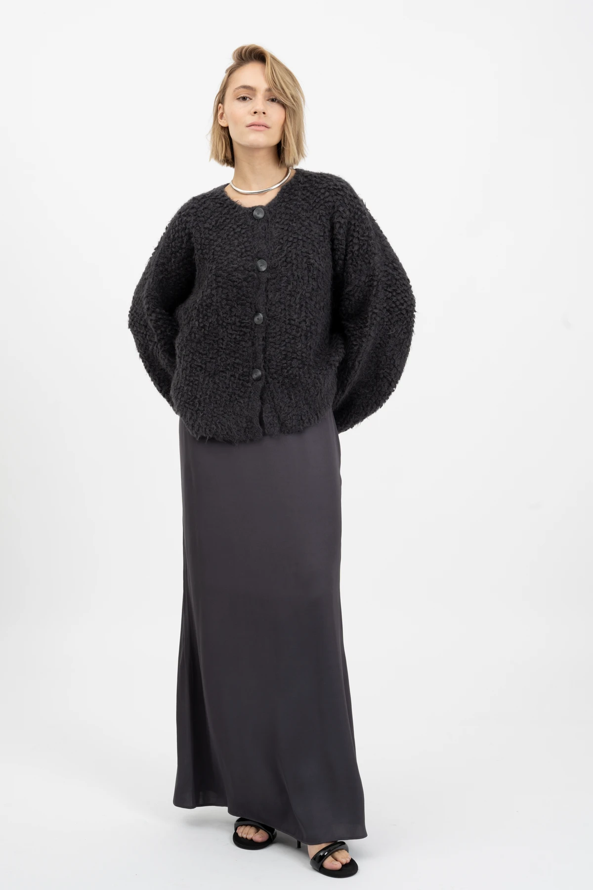 CORSETTA Cardigan Anthracite